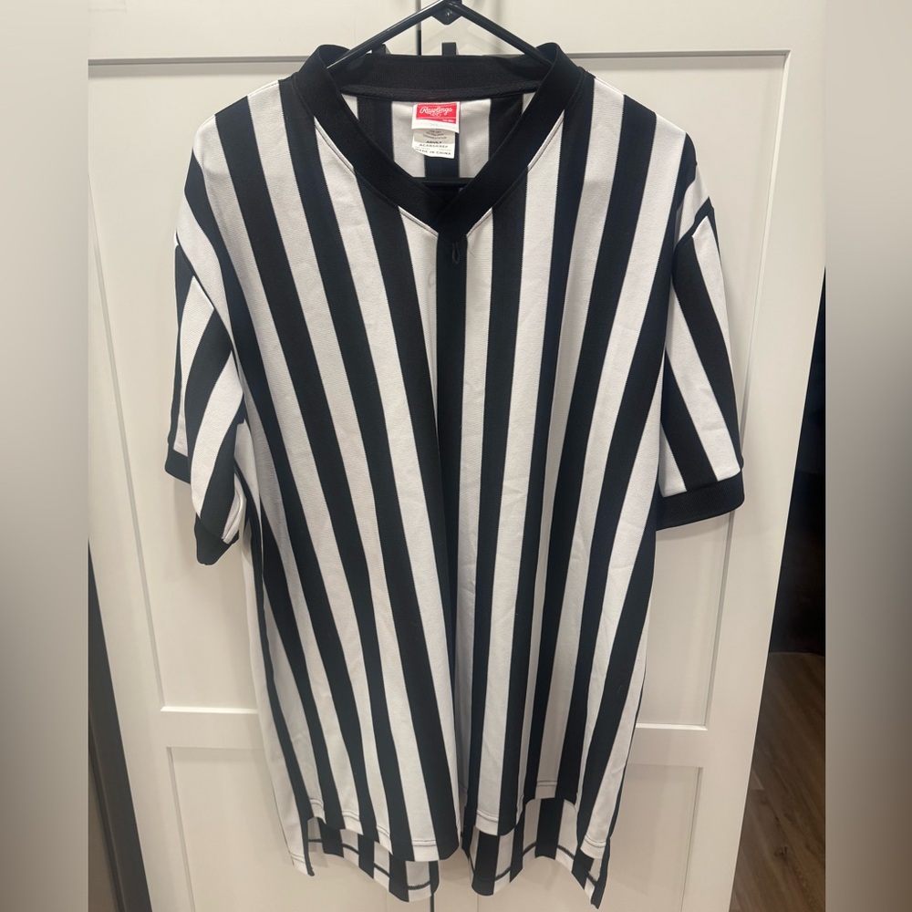 Rawlings Adult XL referee shirt. 
Bought and worn one time for costume.